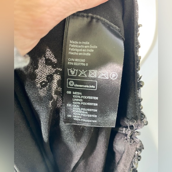 H&M Black and White Fully Beaded Mini Skirt, Size S- NWOT - Picture 7 of 7